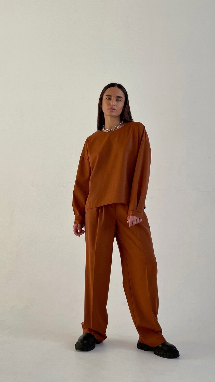 Wool straight trousers '22 basic