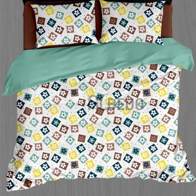 Glazed Cotton Abstract Print Quilt