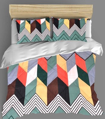 Glazed Cotton Abstract Print Quilt