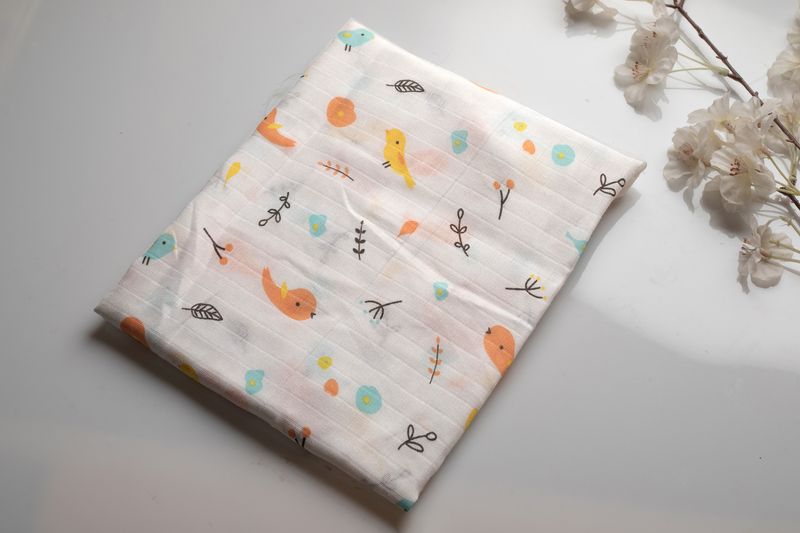 100% Cotton Muslin Fabric 3mtr (Bird)