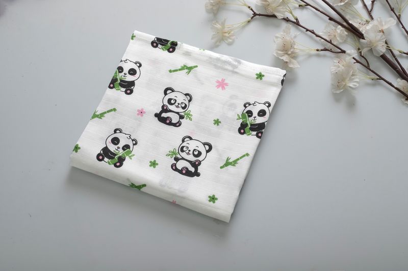 100% Cotton Muslin Fabric 3mtr (Panda)
