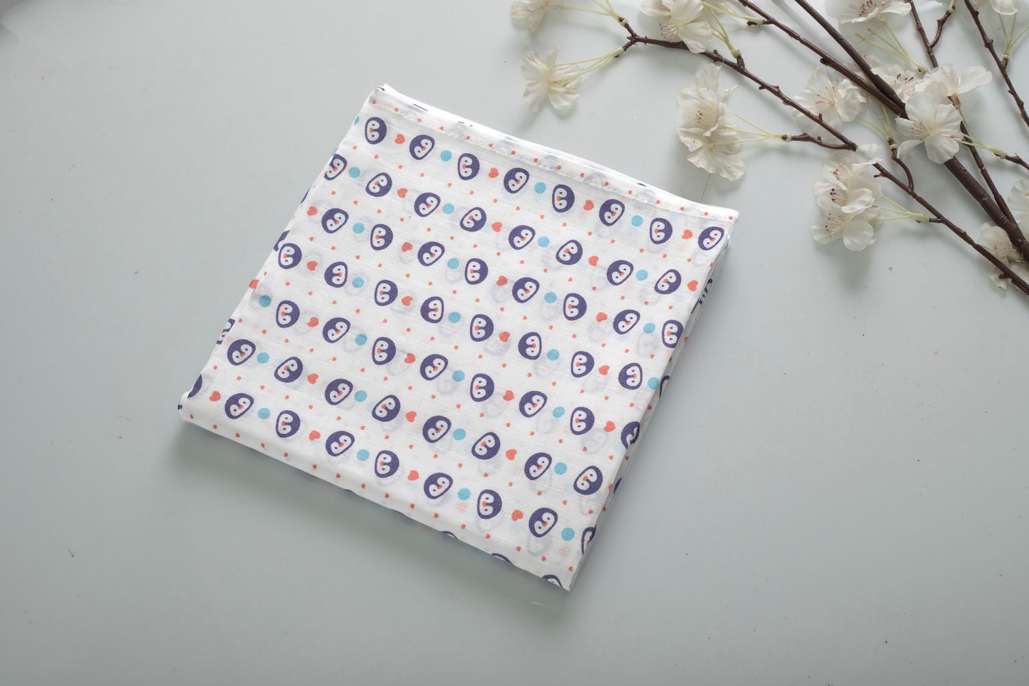 100% Cotton Muslin Fabric 3mtr (Owl)