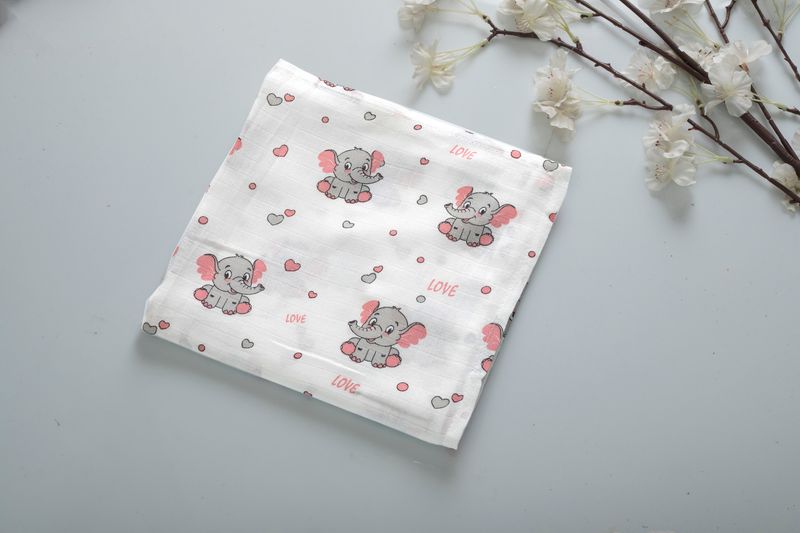 100% Cotton Muslin Fabric 3mtr (Elephant)