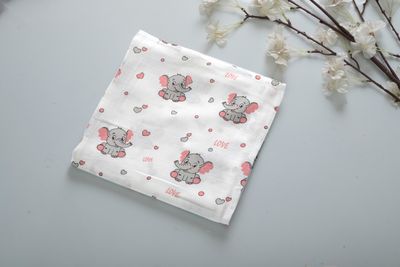 100% Cotton Muslin Fabric 3mtr (Elephant)