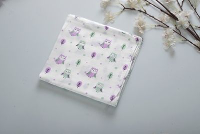 100% Cotton Muslin Fabric 3mtr (Owl)