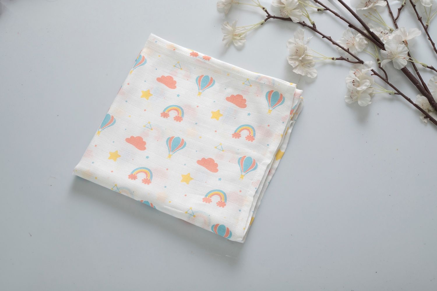 100% Cotton Muslin Fabric 3mtr (Rainbow)