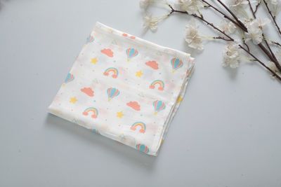 100% Cotton Muslin Fabric 3mtr (Rainbow)