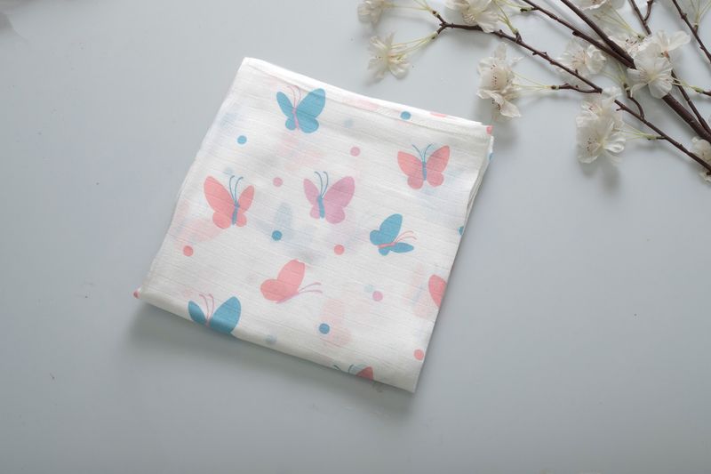 100% Cotton Muslin Fabric 3mtr (Butterfly)