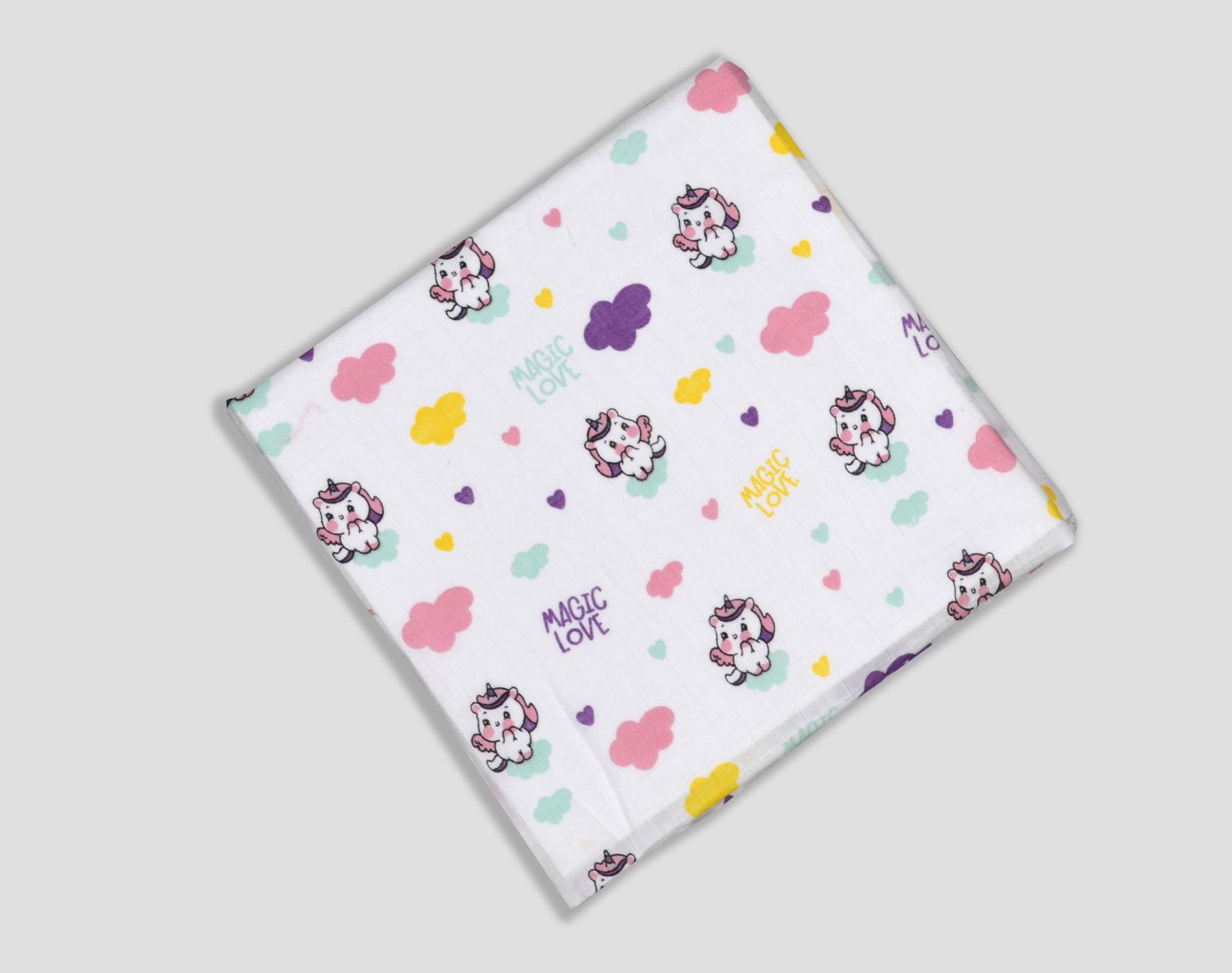 100% Cotton Muslin Fabric 3mtr (Baby Unicorn)
