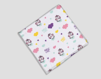 100% Cotton Muslin Fabric 3mtr (Baby Unicorn)