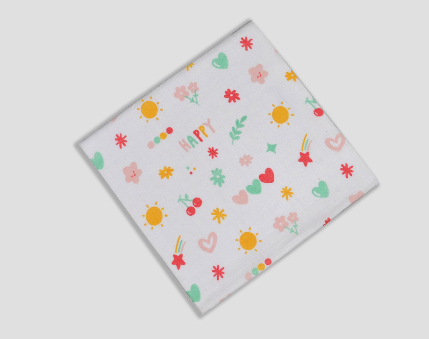 100% Cotton Muslin Fabric 3mtr (Cherry)