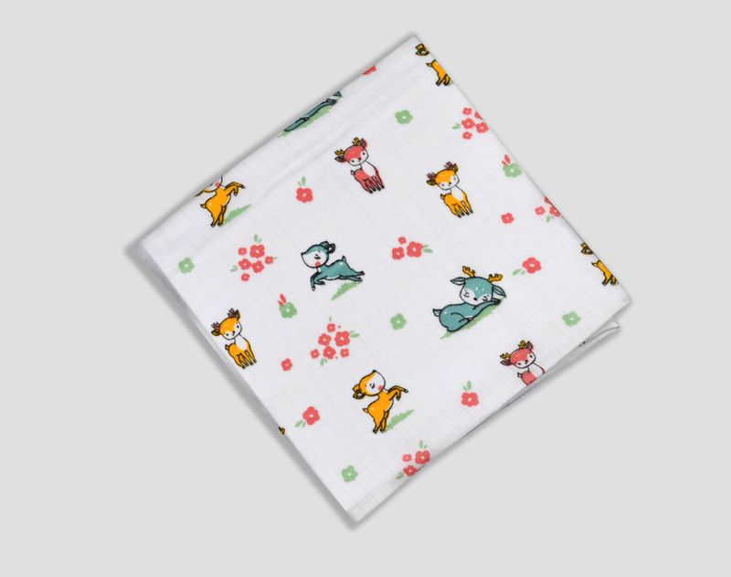 100% Cotton Muslin Fabric 3mtr (Deer)