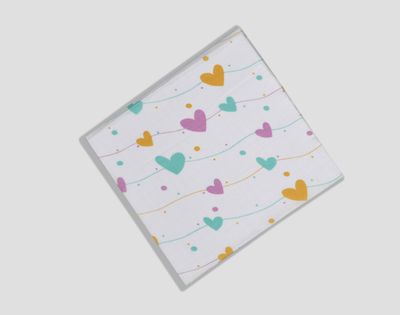 100% Cotton Muslin Fabric 3mtr (Heart)