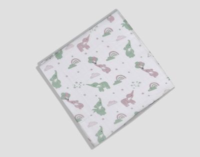 100% Cotton Muslin Fabric 3mtr (Balloon Elephant)