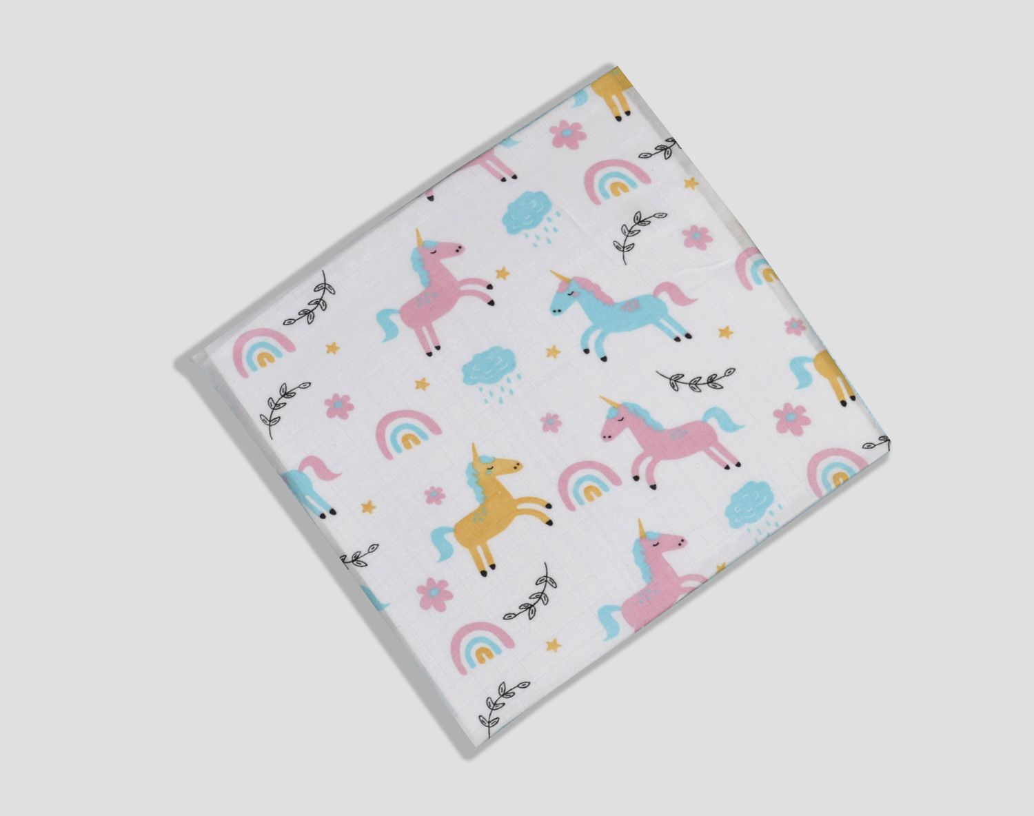 100% Cotton Muslin Fabric 3mtr (Big Unicorn)