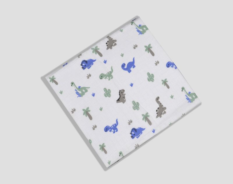 100% Cotton Muslin Fabric 3mtr (Small Dino)