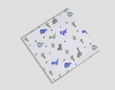 100% Cotton Muslin Fabric 3mtr (Small Dino)