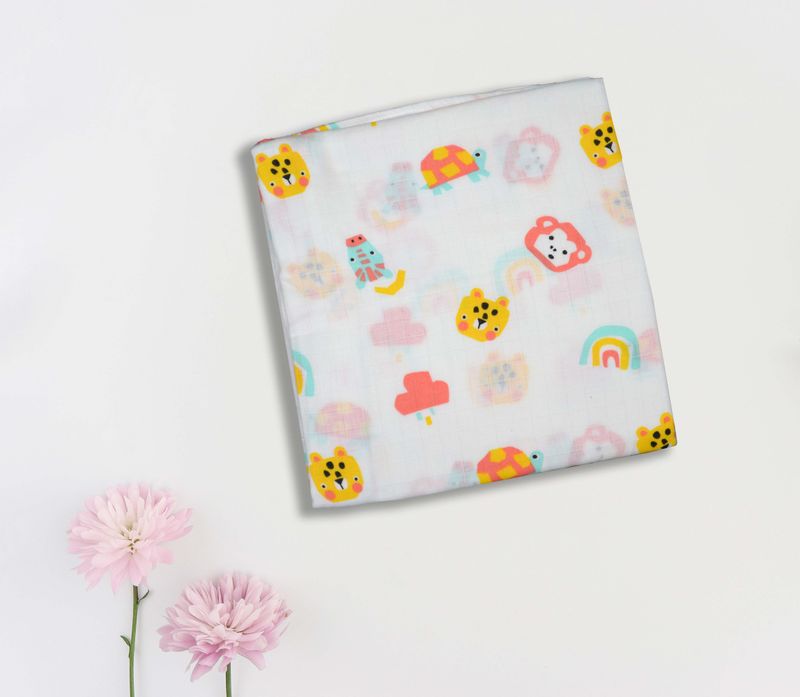 100% Cotton Muslin Fabric 3mtr (Monkey)