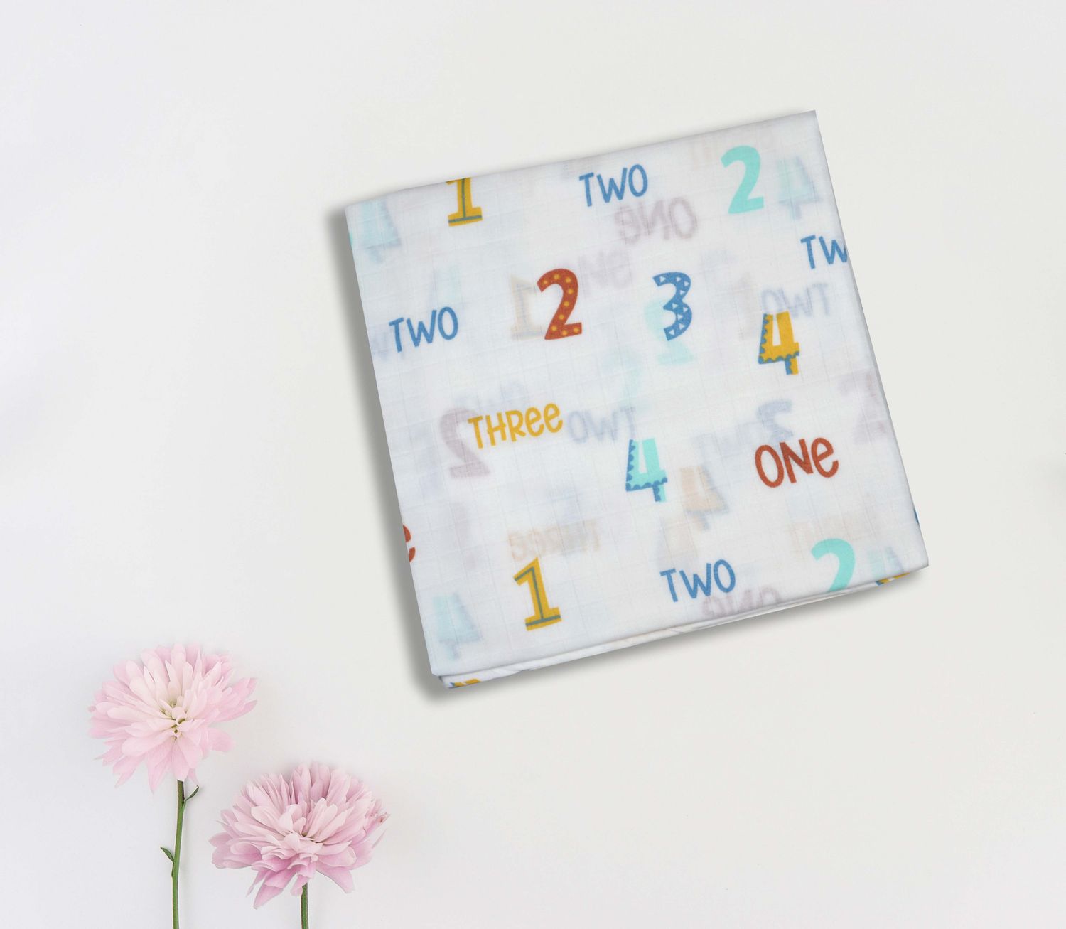 100% Cotton Muslin Fabric 3mtr (Numbers)