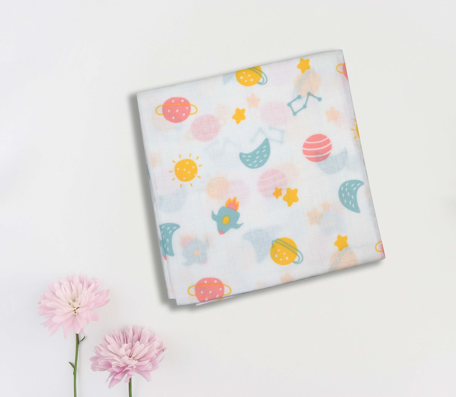100% Cotton Muslin Fabric 3mtr (Planet)