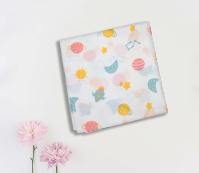 100% Cotton Muslin Fabric 3mtr (Planet)
