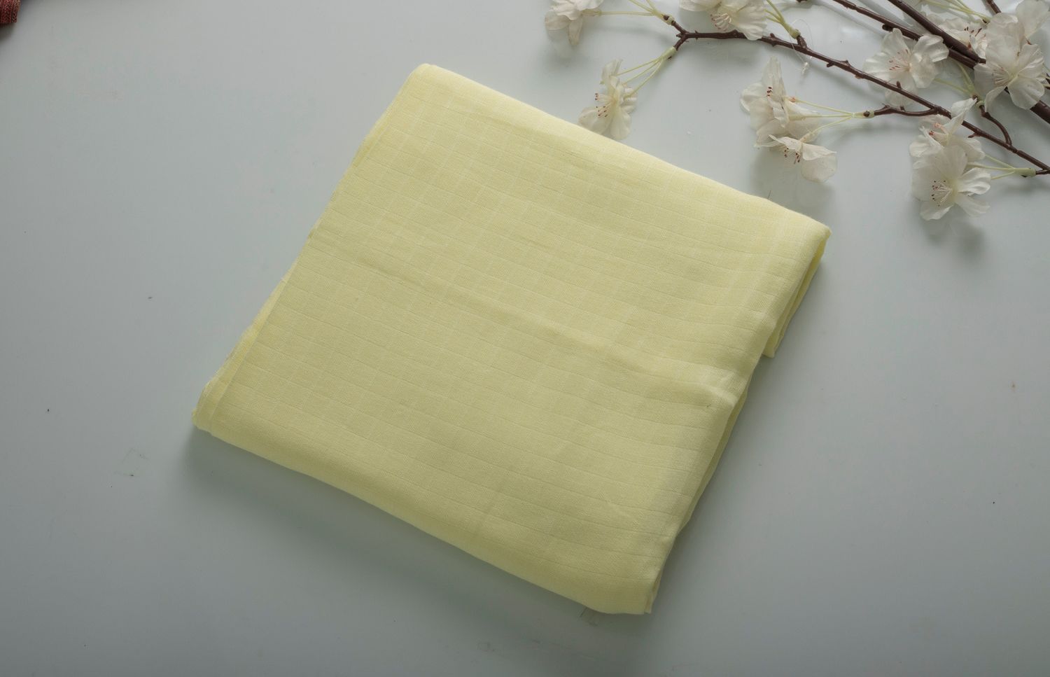100% Cotton Muslin Fabric 3mtr (Yellow)