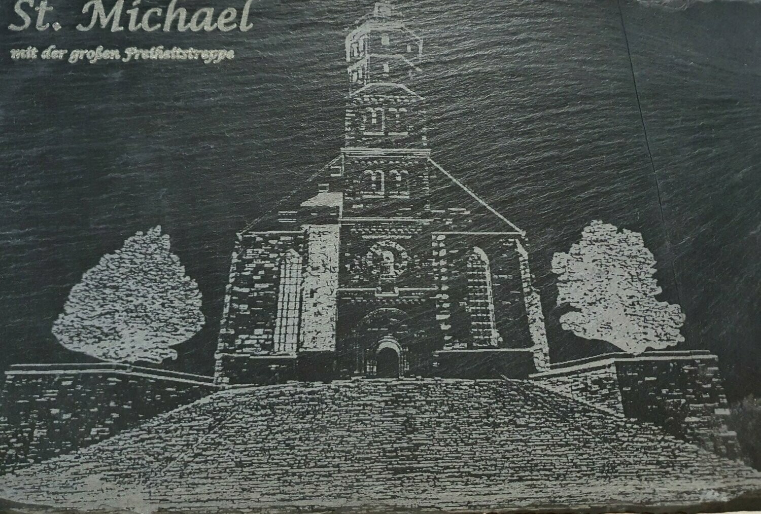 Wandbild Größe L: "St. Michael mit großer Treppe"
