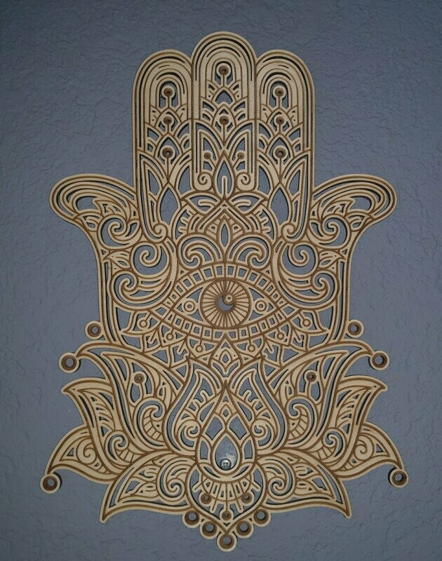 Hamsa-Hand XL mit extrem vielen Details