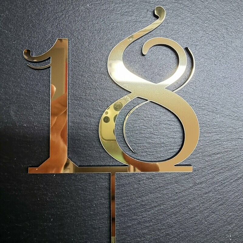 Cake Topper, mit Wunschnamen oder Zahl