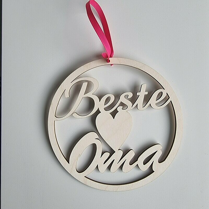 Beste Oma-Anhänger, Größe: 10 cm