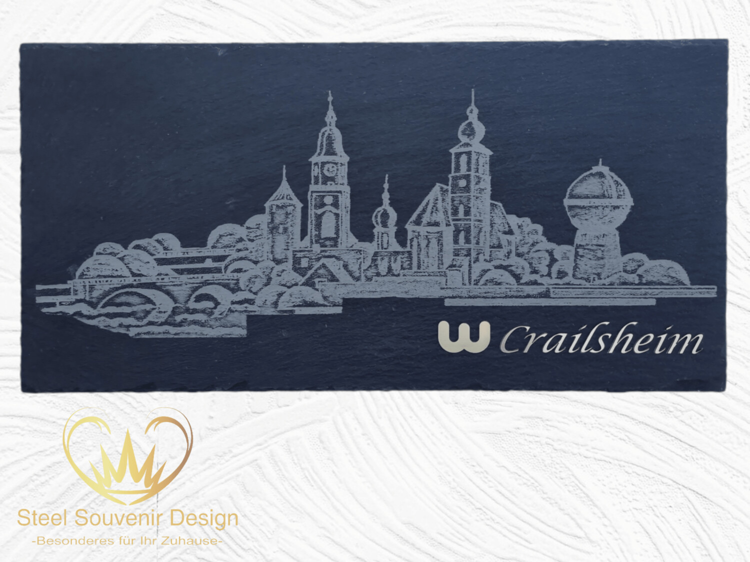 Wandbild "Crailsheim mit goldfarbenden Horaffen" XXL