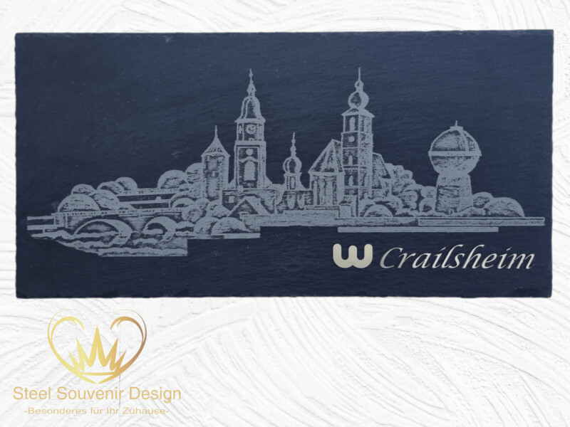 Wandbild "Crailsheim mit goldfarbenden Horaffen" XXL