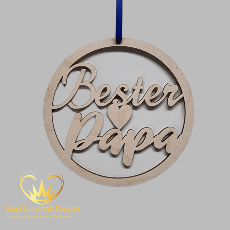 Bester Papa-Anhänger, Größe: 16 cm