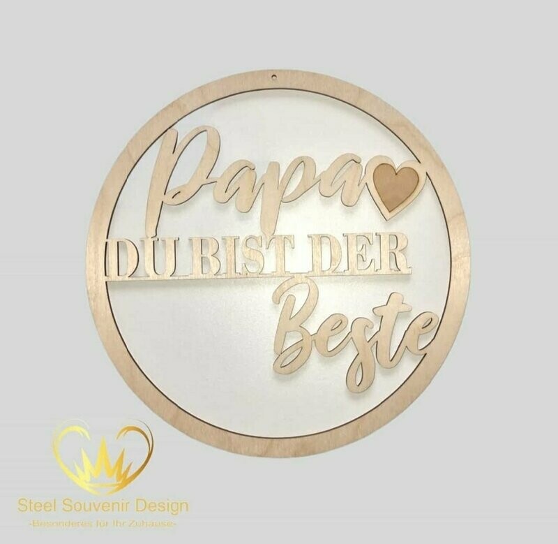 Loop: Papa DU BIST DER Beste, (Größe 27 cm)