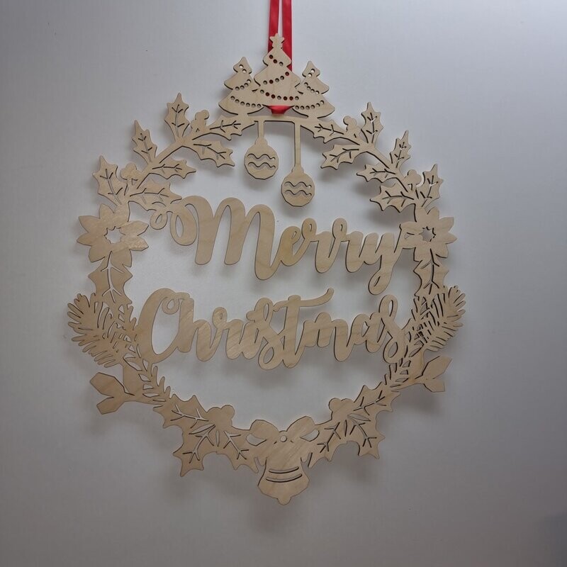 Merry Christmas Tür- und Fensterschmuck (Größe 50 cm) XXL