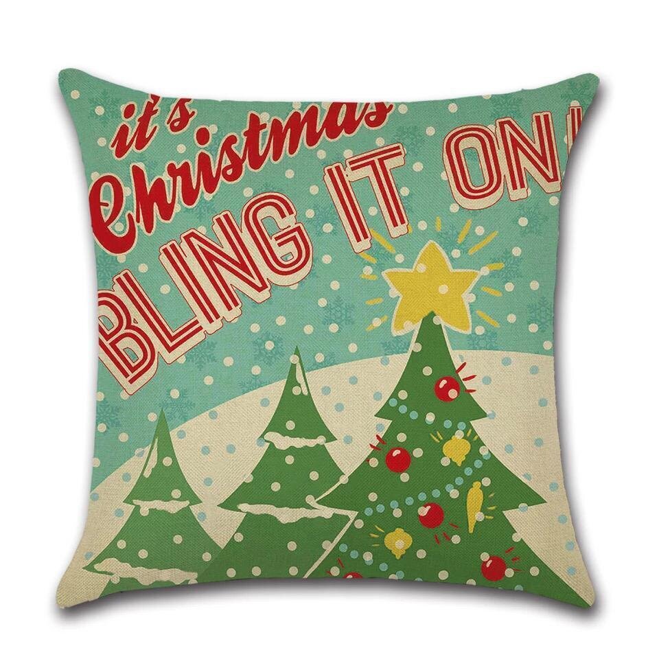 Kussenhoes Kerst - It's Christmas Bling It On