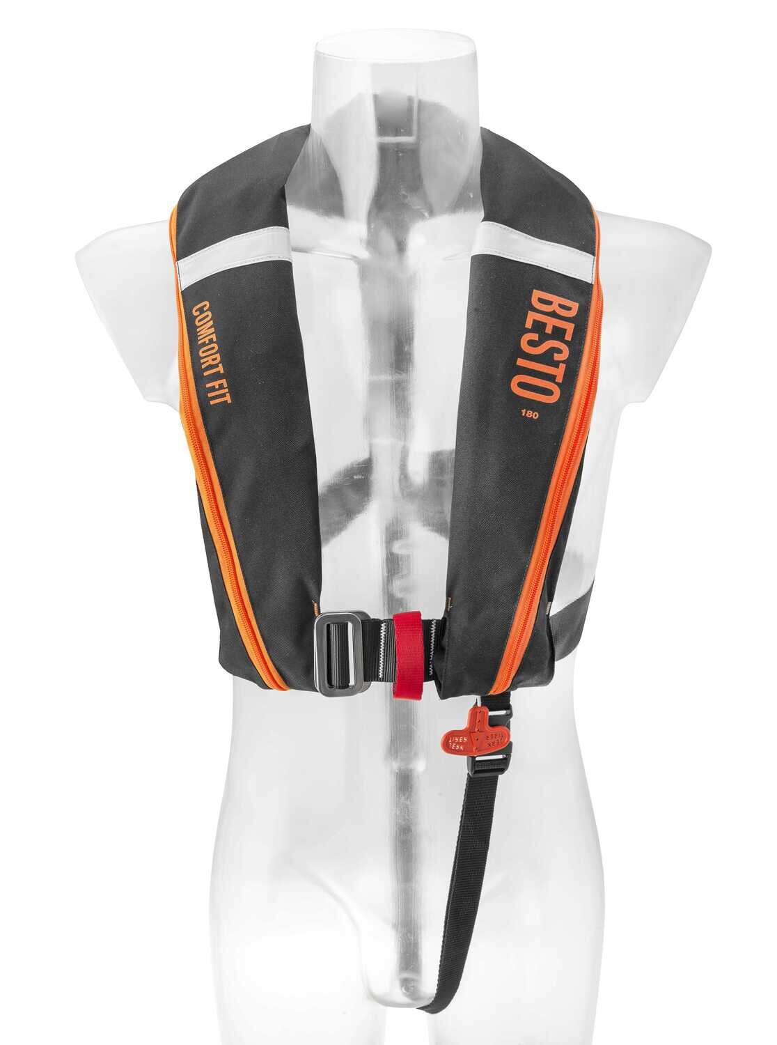 Besto Comfort Fit 180N Zwart/Oranje