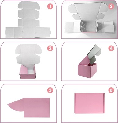 7×5×3&quot; Pink Corrugated Mailer Box