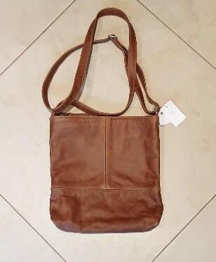 Leather Crossbody Bag Tan