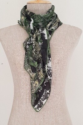 Silk Scarves - Winter Green
