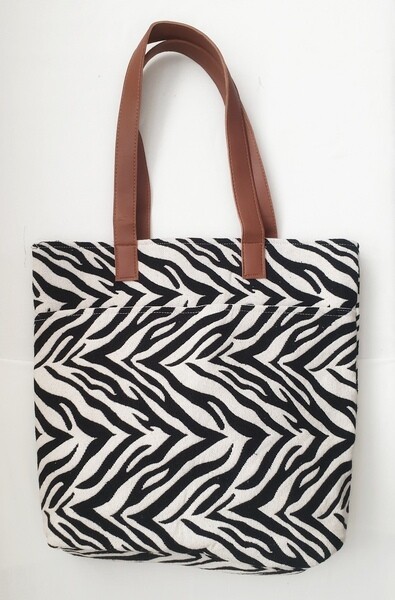 Canvas Tote Zebra