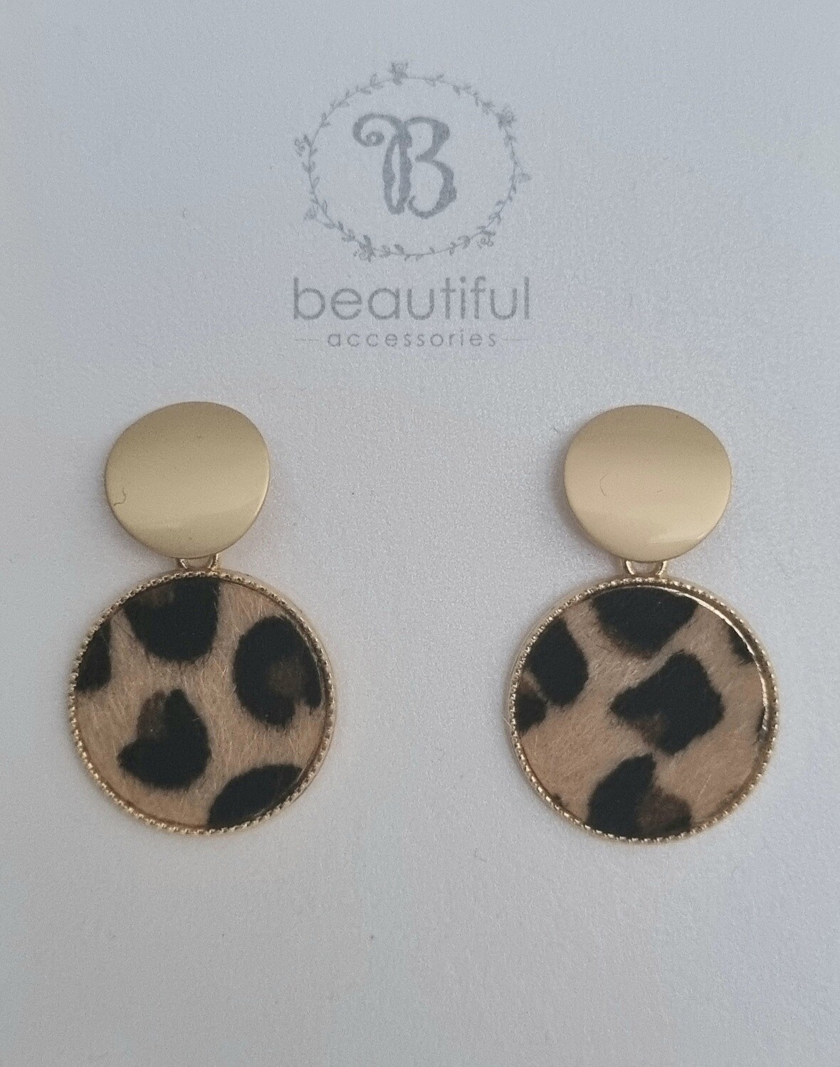 Gold animal print earring