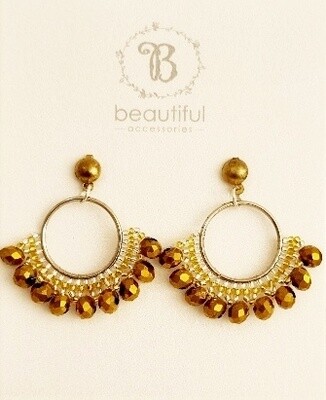 Crystal Earring - gold