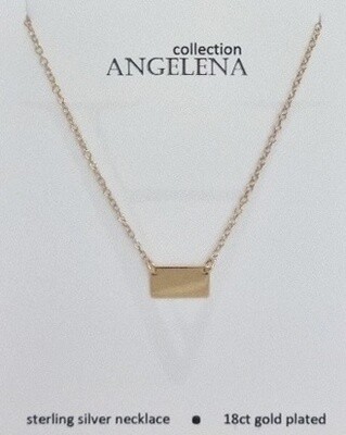 Gold envelope necklace