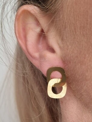 Doble loop earring - Gold