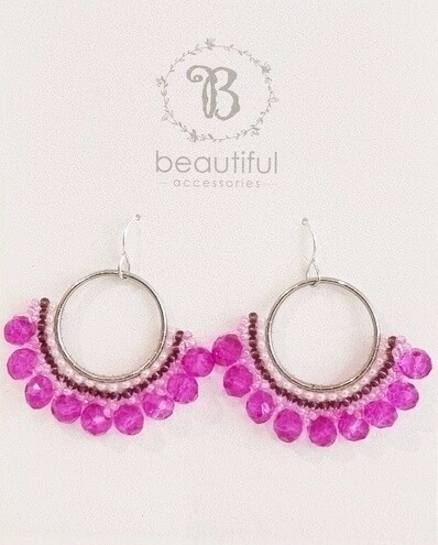 Crystal Earring - pink