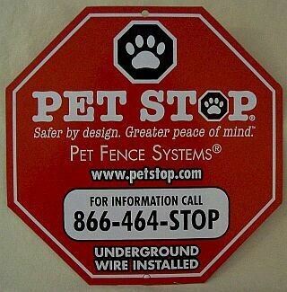 Pet Stop Mailbox Sign for Dog Fence