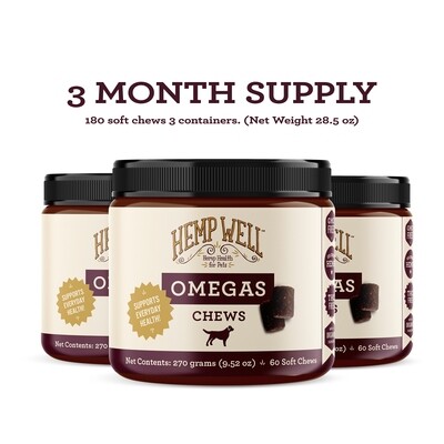 Hemp Omegas Soft Chews - 3 Month Supply Hemp Omegas Soft Chews - 3 Month Supply