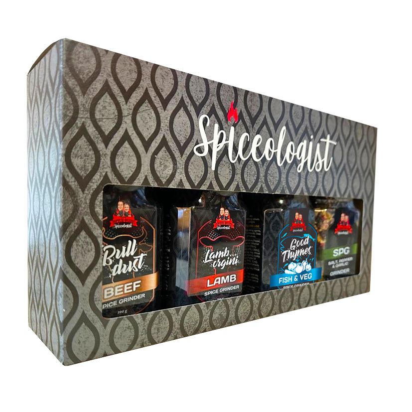 Grinder Braai Box #2 - Beef, Lamb, Fish/Veggie &amp; SPG  + FREE SAUCE