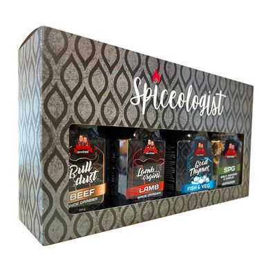 Grinder Braai Box #2 - Beef, Lamb, Fish/Veggie &amp; SPG  + FREE SAUCE